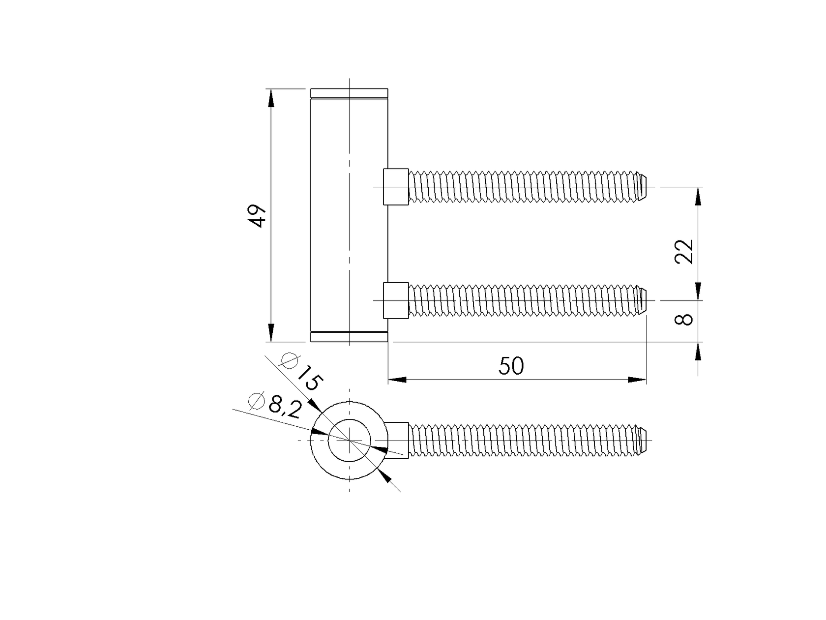 Záves pre sklenené dvere-pant drevo office
