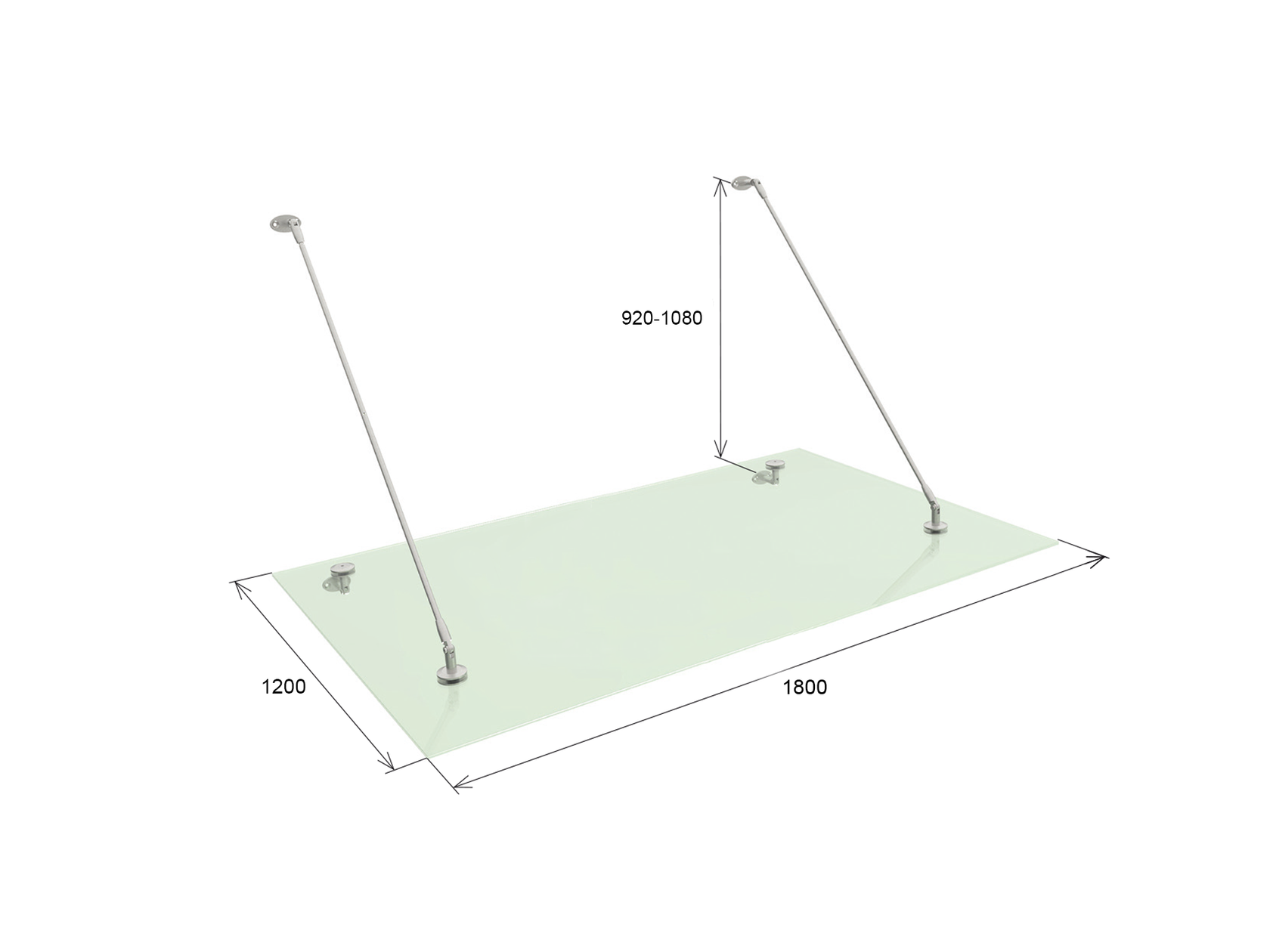 Presklená strieška 180x120