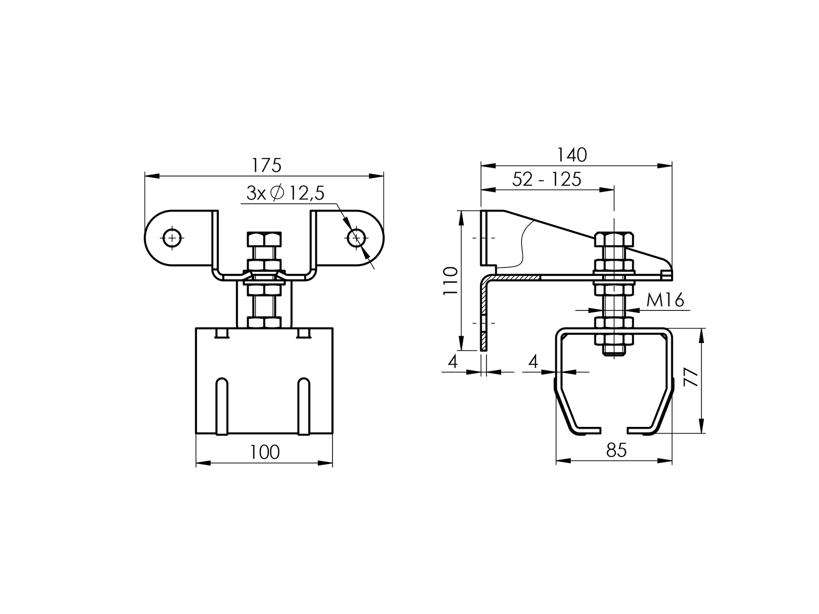 Držiak profilu - bočný