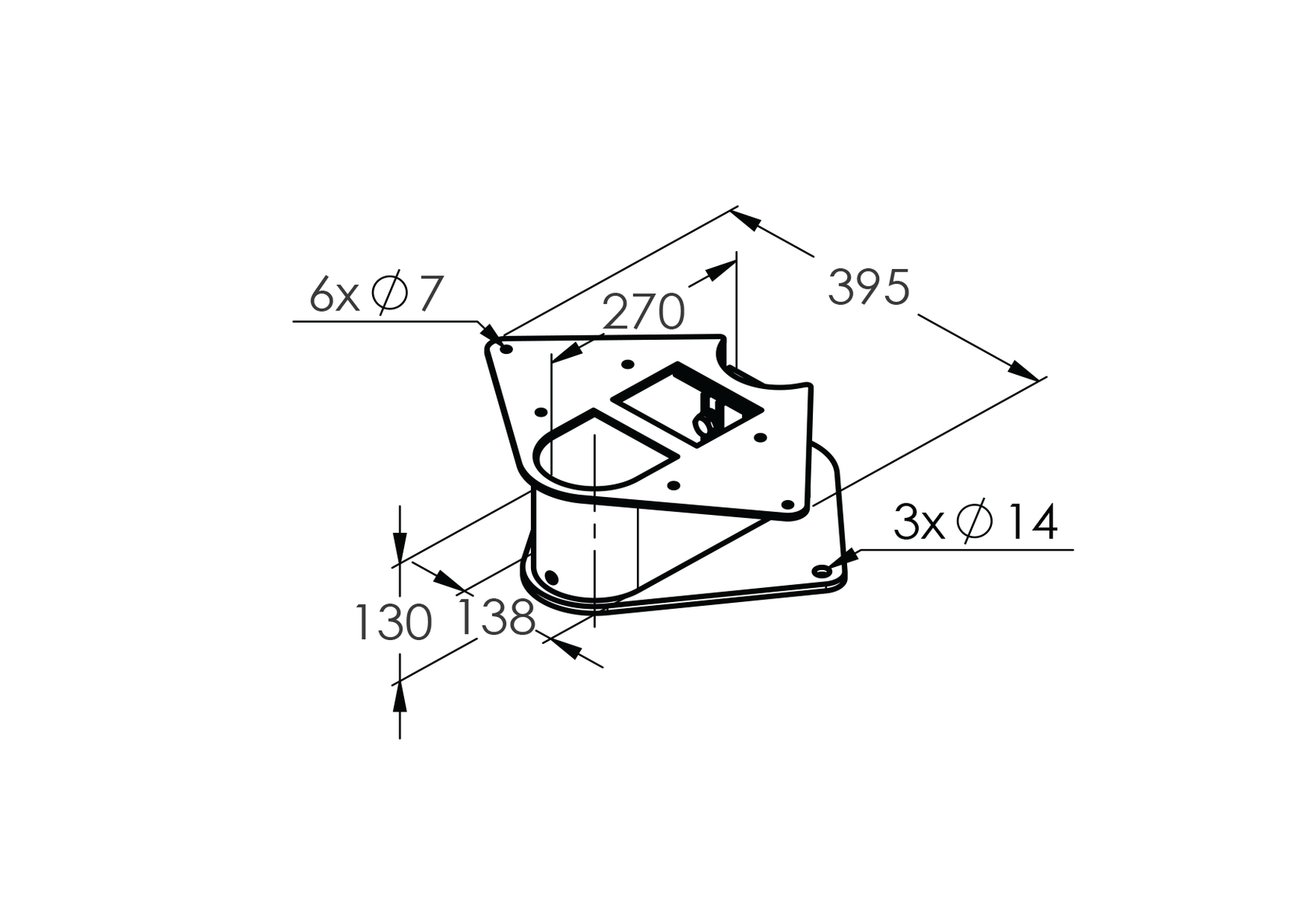 Schodisko SEGMENT NS270 nástup1 130x314x395mm