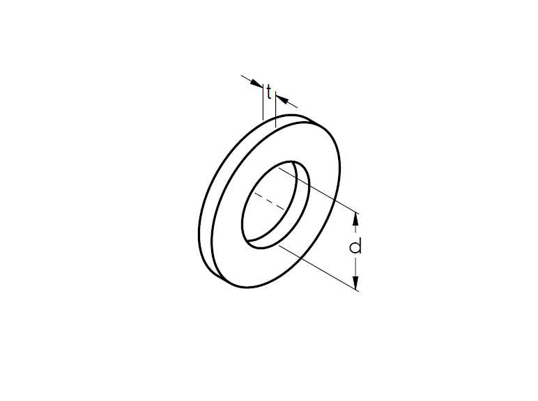Podložka široká, nerezová, M8