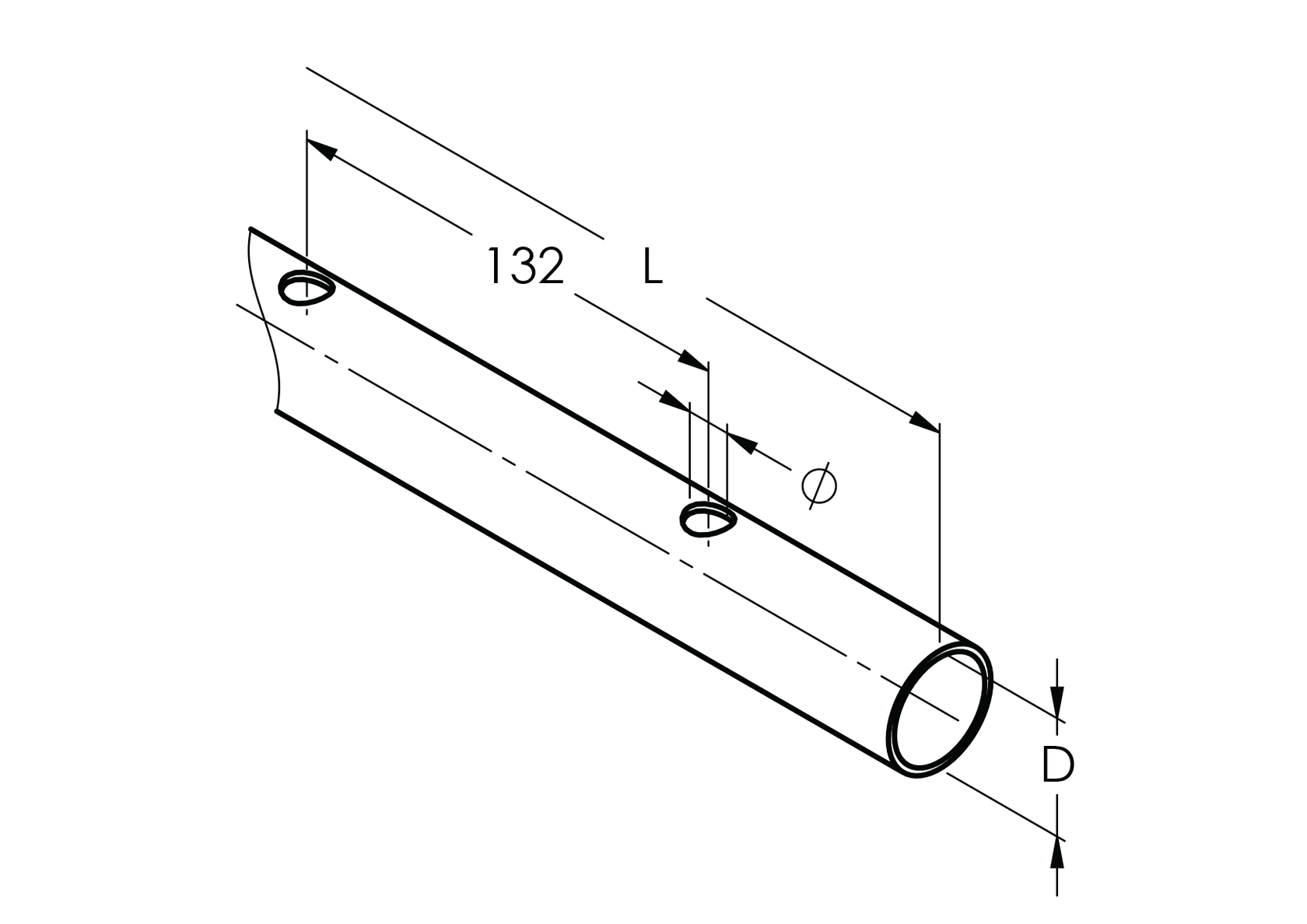 Trubka brúsená AISI304, D42,4x2/15xd14,3/L2000