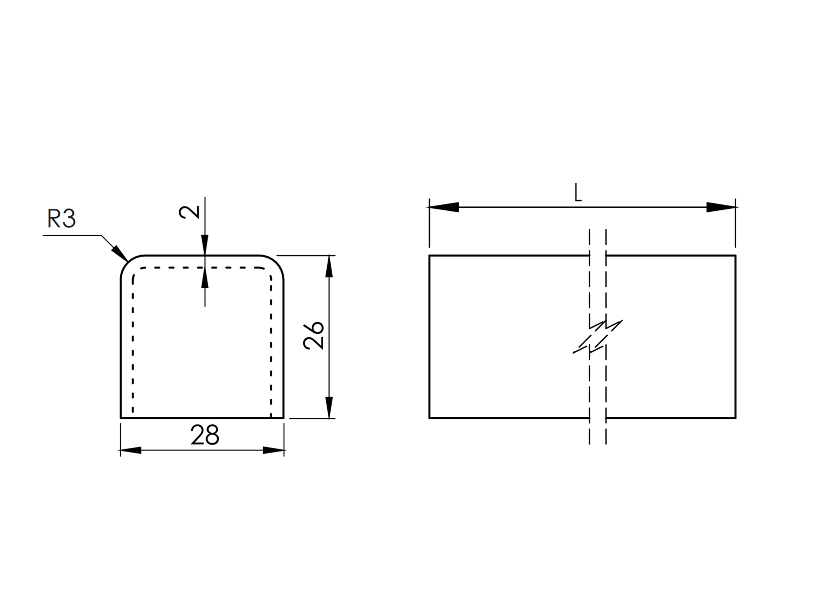 Roh k ukončeniu sklenenej výplne