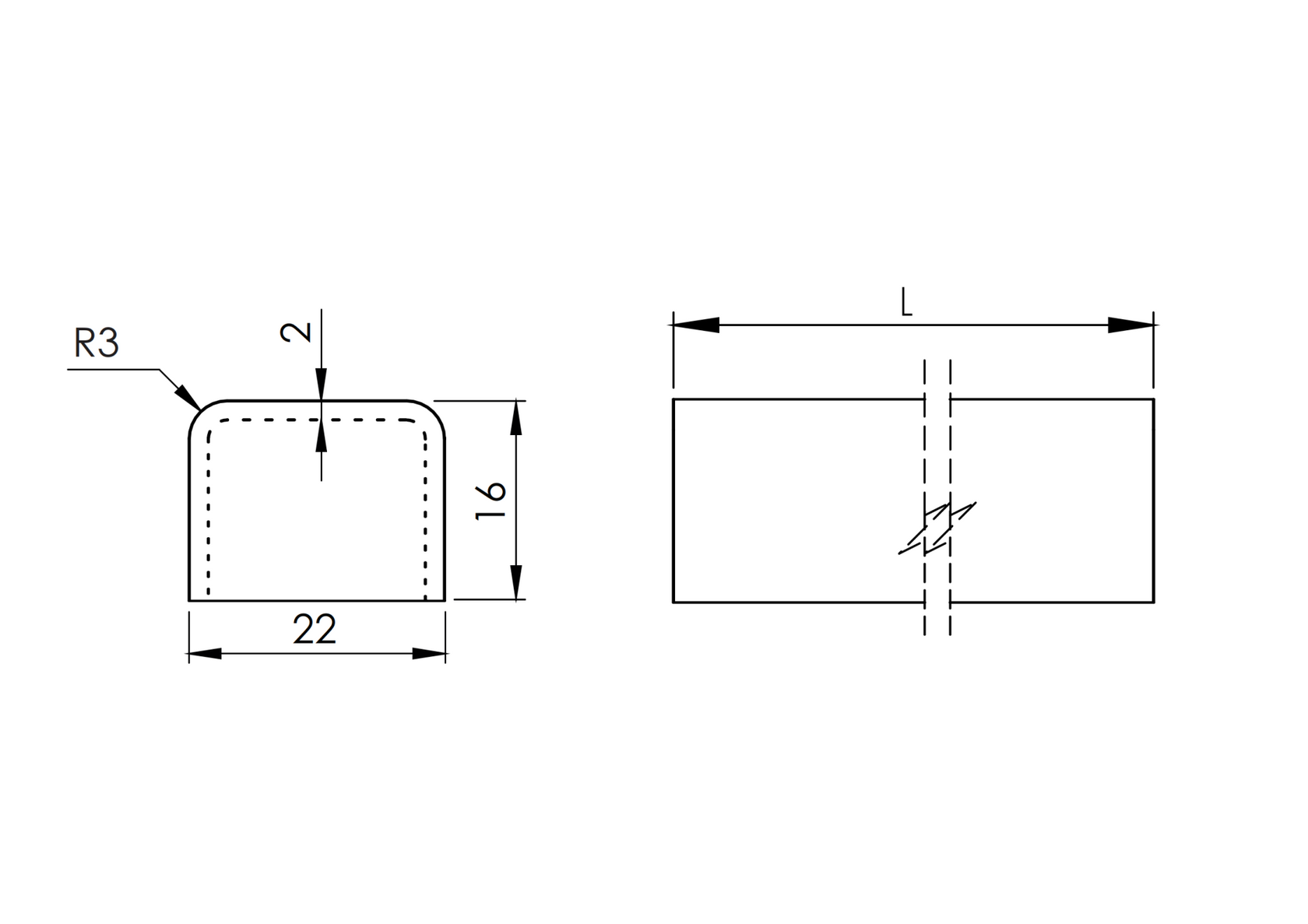 Roh k ukončeniu sklenenej výplne