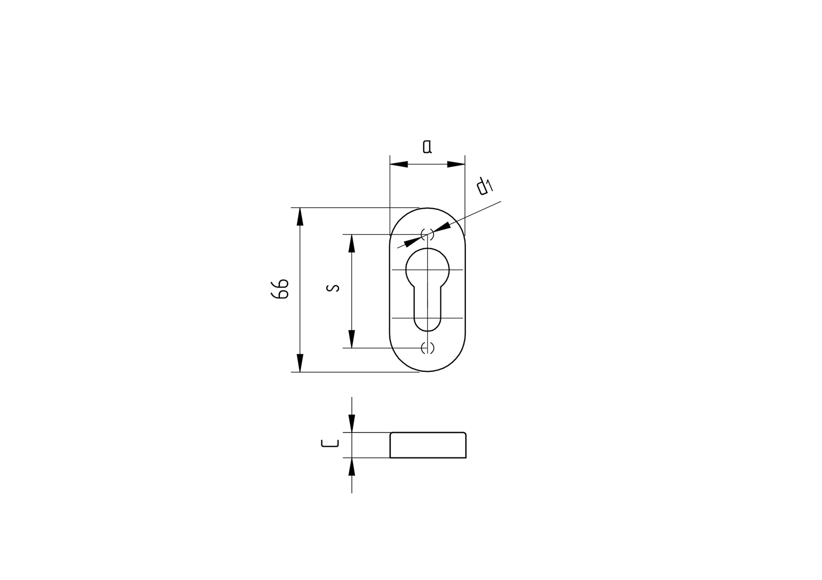 Štítok zámkový-FAB 67x31, t1,5mm - PVC