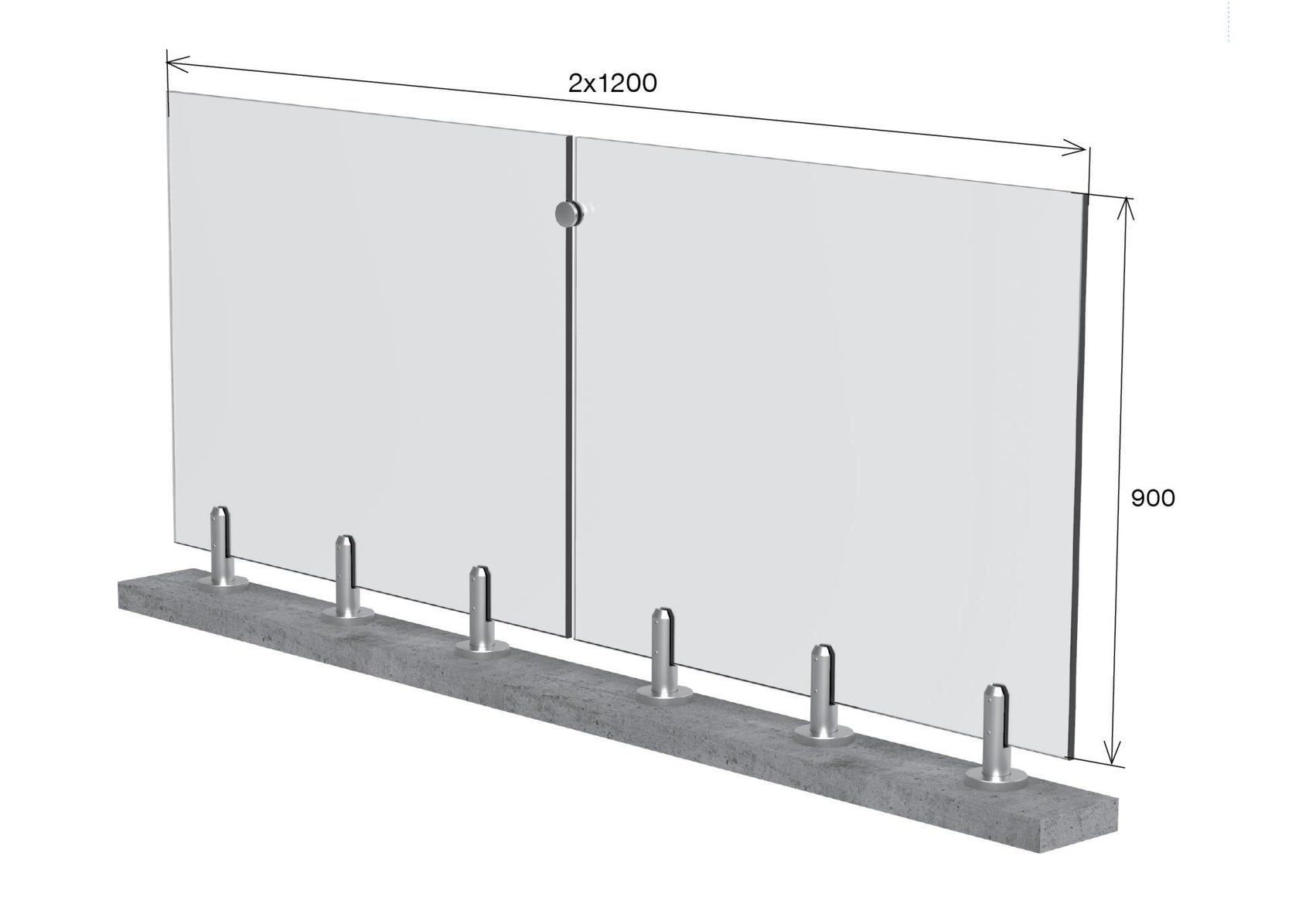 Spigot zábradlie AISI304 tabuľové 1,0kN