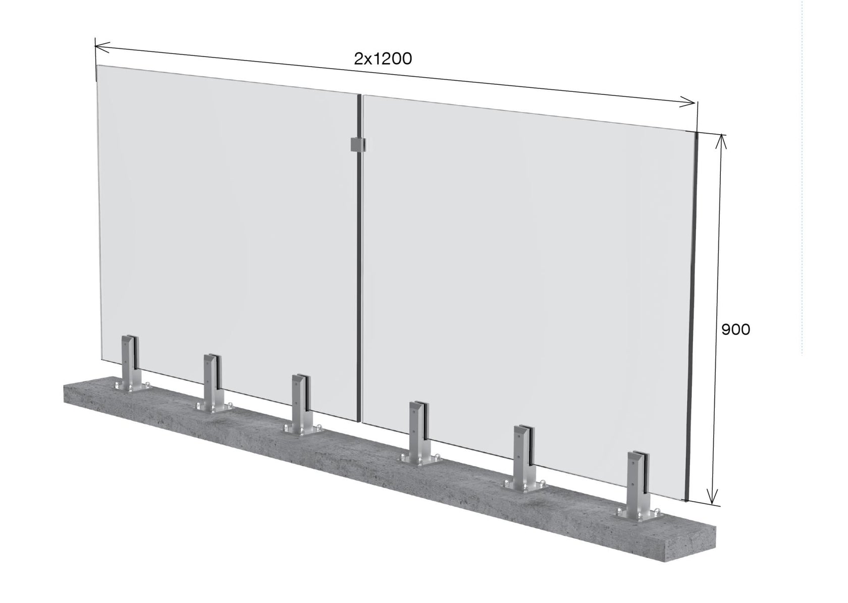 Spigot zábradlie AISI304 tabuľové 1,0kN