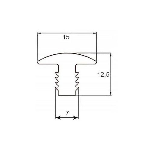 Silikónové tesnenie medzi skla T 15x11mm