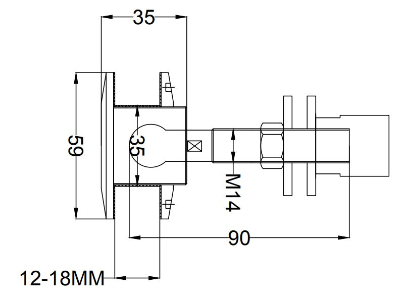 Úchyt skla spider, AISI 304
