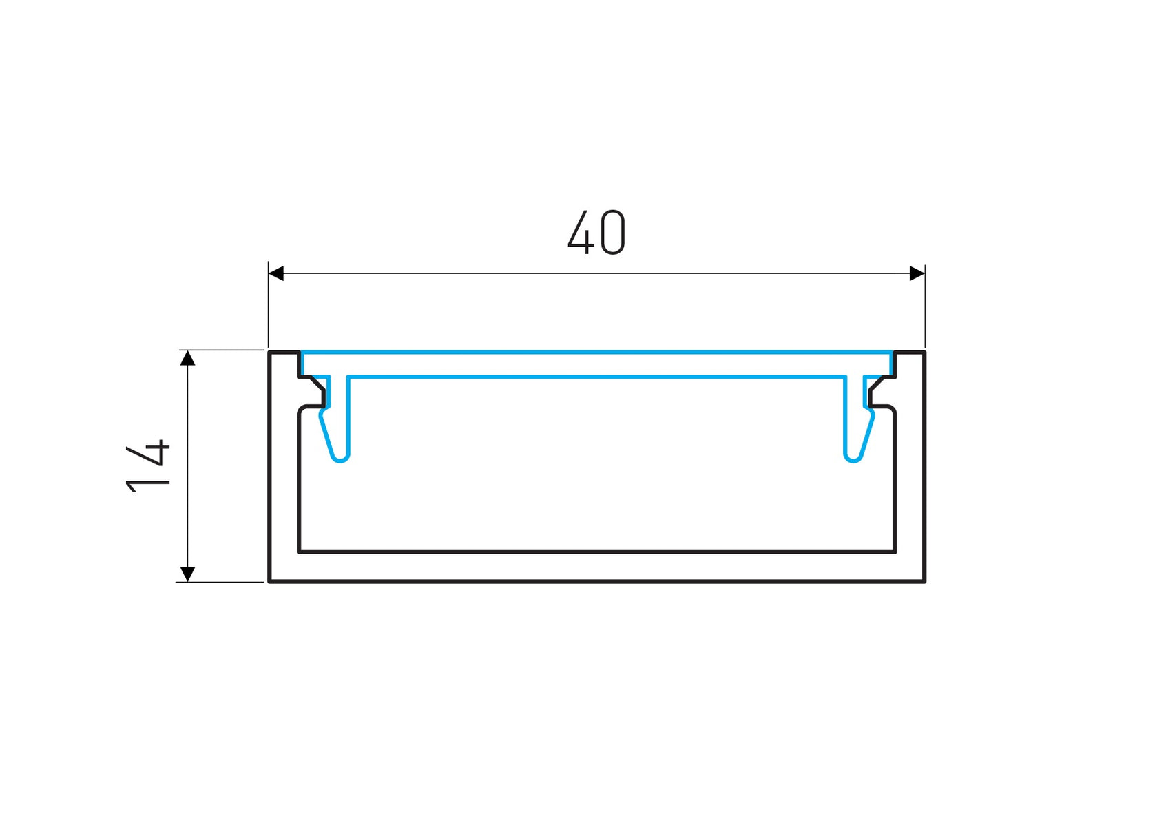 Krytka nosného profilu vertikálnej výplne - 2000mm